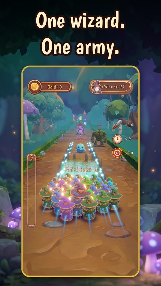 The wizard and his army on the path